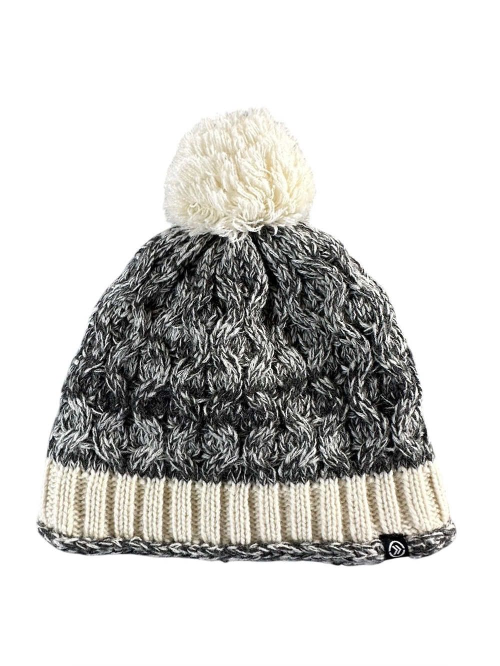 Pistil Designs Womens Fleece Lined Chunky Cable Knit Pom Winter Beanie
